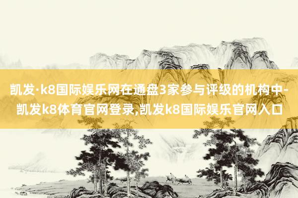 凯发·k8国际娱乐网在通盘3家参与评级的机构中-凯发k8体育官网登录,凯发k8国际娱乐官网入口