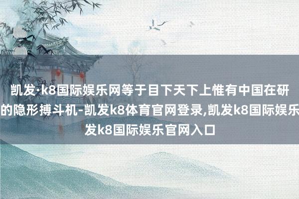 凯发·k8国际娱乐网等于目下天下上惟有中国在研制双座版的隐形搏斗机-凯发k8体育官网登录,凯发k8国际娱乐官网入口