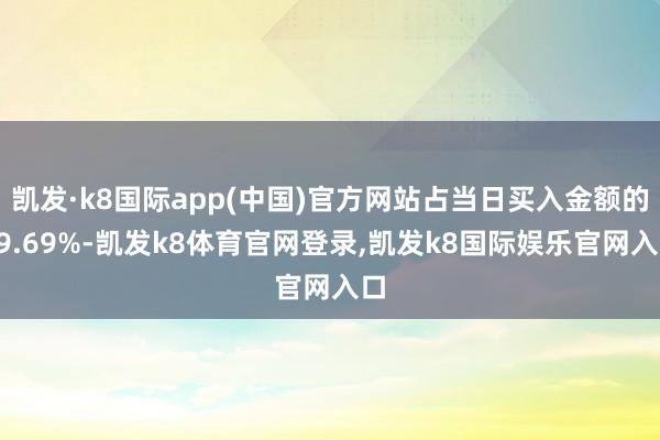 凯发·k8国际app(中国)官方网站占当日买入金额的19.69%-凯发k8体育官网登录,凯发k8国际娱乐官网入口
