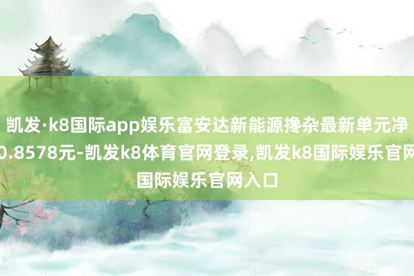 凯发·k8国际app娱乐富安达新能源搀杂最新单元净值为0.8578元-凯发k8体育官网登录,凯发k8国际娱乐官网入口